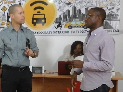 CNN's Vladimir Duthiers and Easy Taxi MD Bankole Cardoso